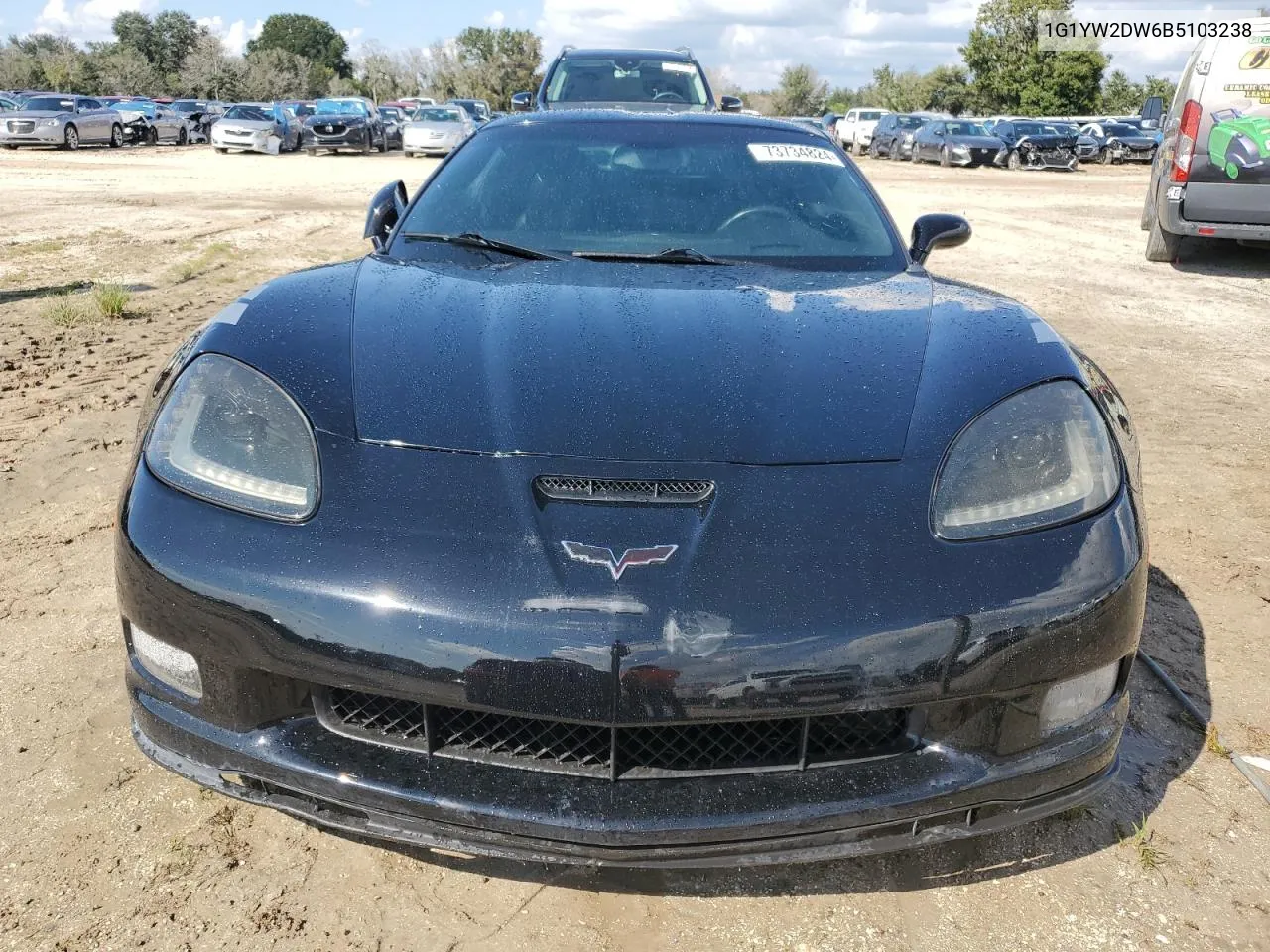 2011 Chevrolet Corvette Grand Sport VIN: 1G1YW2DW6B5103238 Lot: 73734824