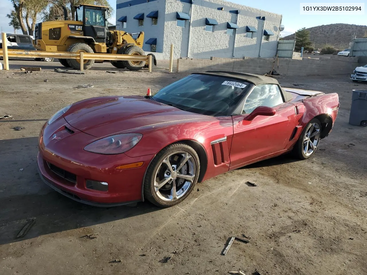 2011 Chevrolet Corvette Grand Sport VIN: 1G1YX3DW2B5102994 Lot: 76832084