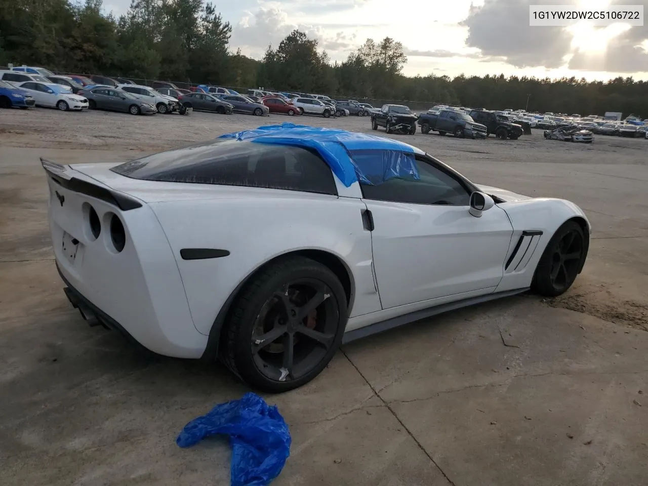 2012 Chevrolet Corvette Grand Sport VIN: 1G1YW2DW2C5106722 Lot: 77883044