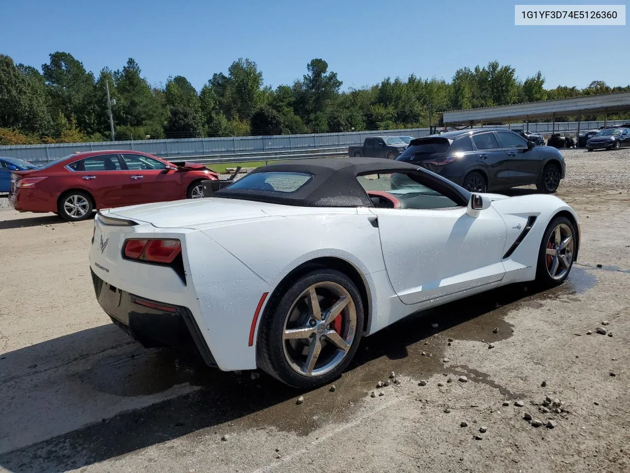 2014 Chevrolet Corvette Stingray 3Lt VIN: 1G1YF3D74E5126360 Lot: 74241264