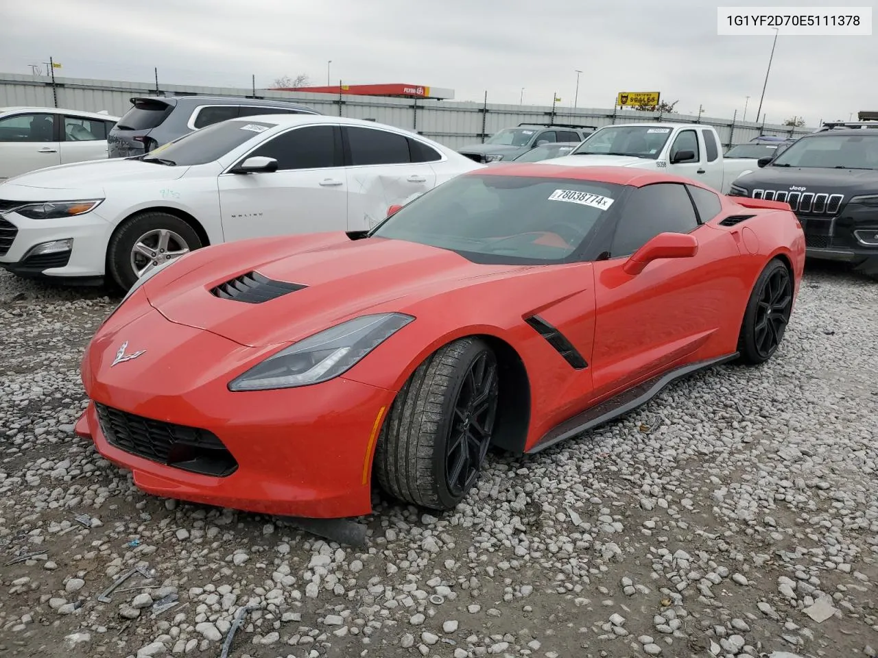 1G1YF2D70E5111378 2014 Chevrolet Corvette Stingray 3Lt