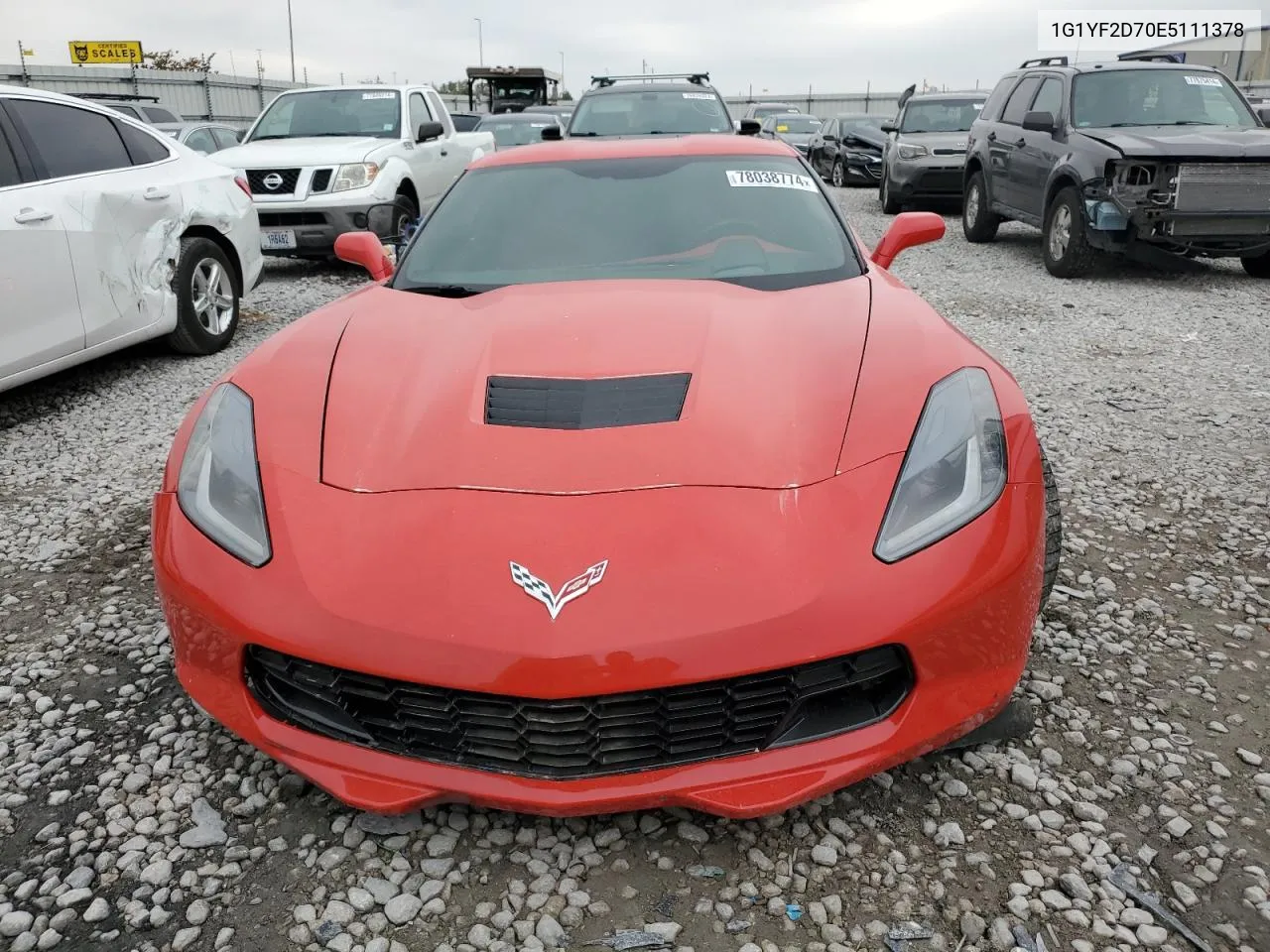 1G1YF2D70E5111378 2014 Chevrolet Corvette Stingray 3Lt