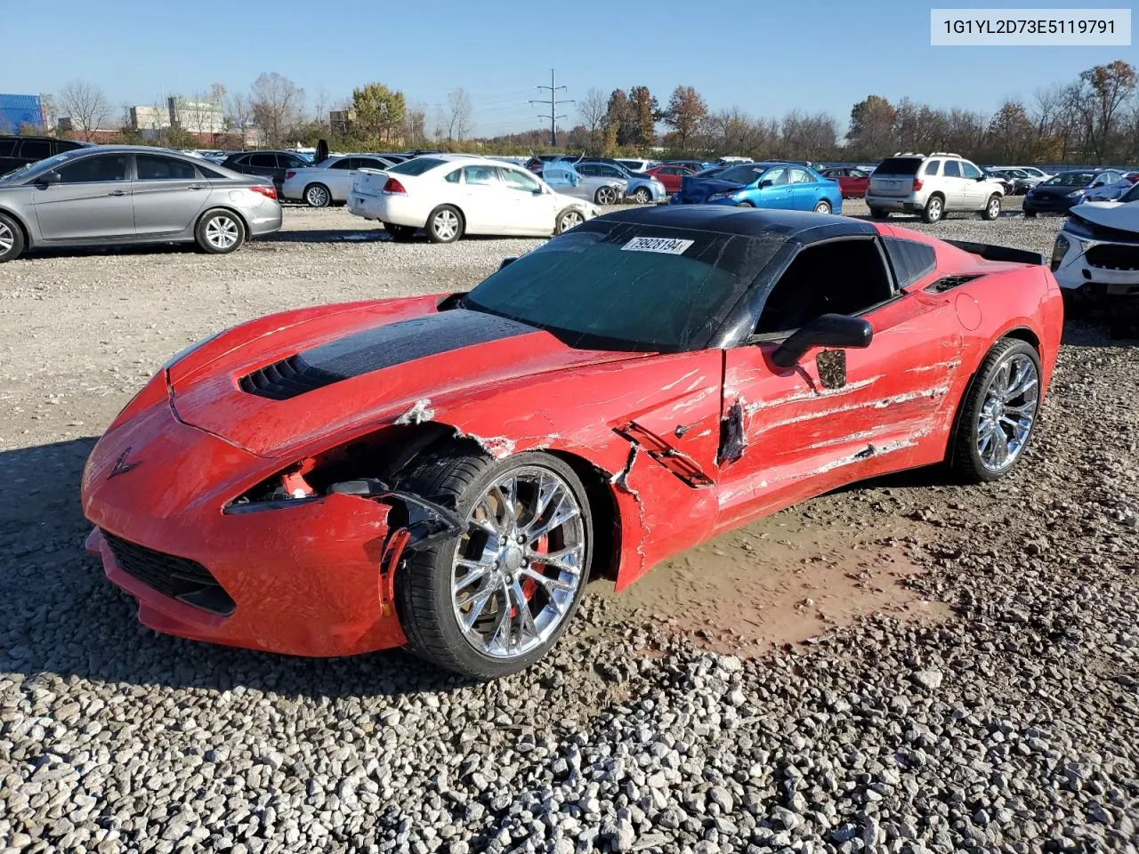 2014 Chevrolet Corvette Stingray Z51 3Lt VIN: 1G1YL2D73E5119791 Lot: 79928194