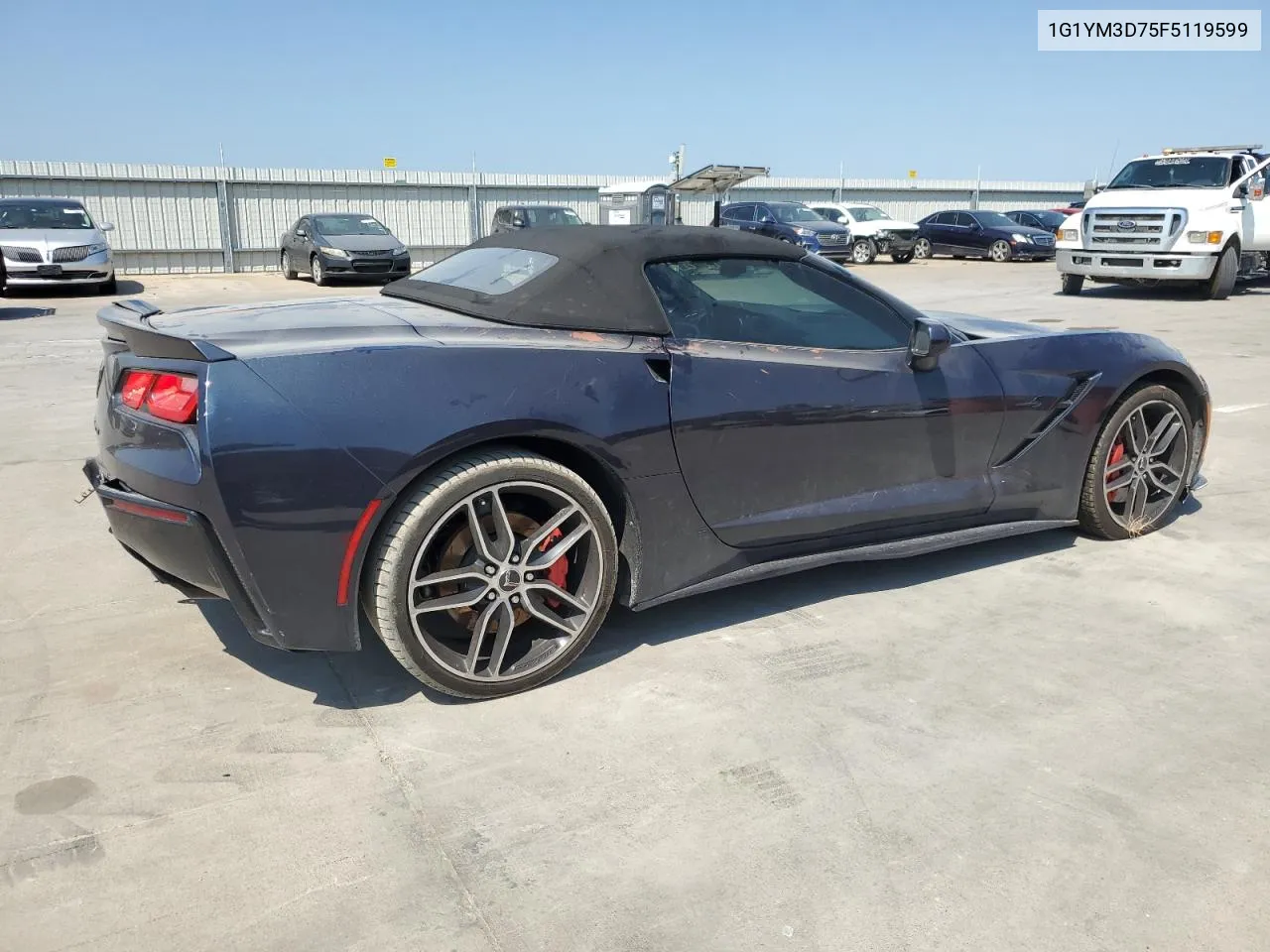 2015 Chevrolet Corvette Stingray Z51 3Lt VIN: 1G1YM3D75F5119599 Lot: 66530854