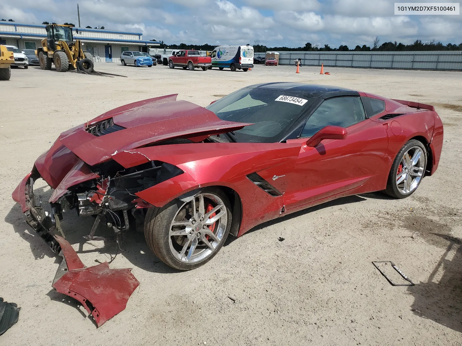 2015 Chevrolet Corvette Stingray Z51 3Lt VIN: 1G1YM2D7XF5100461 Lot: 68673454