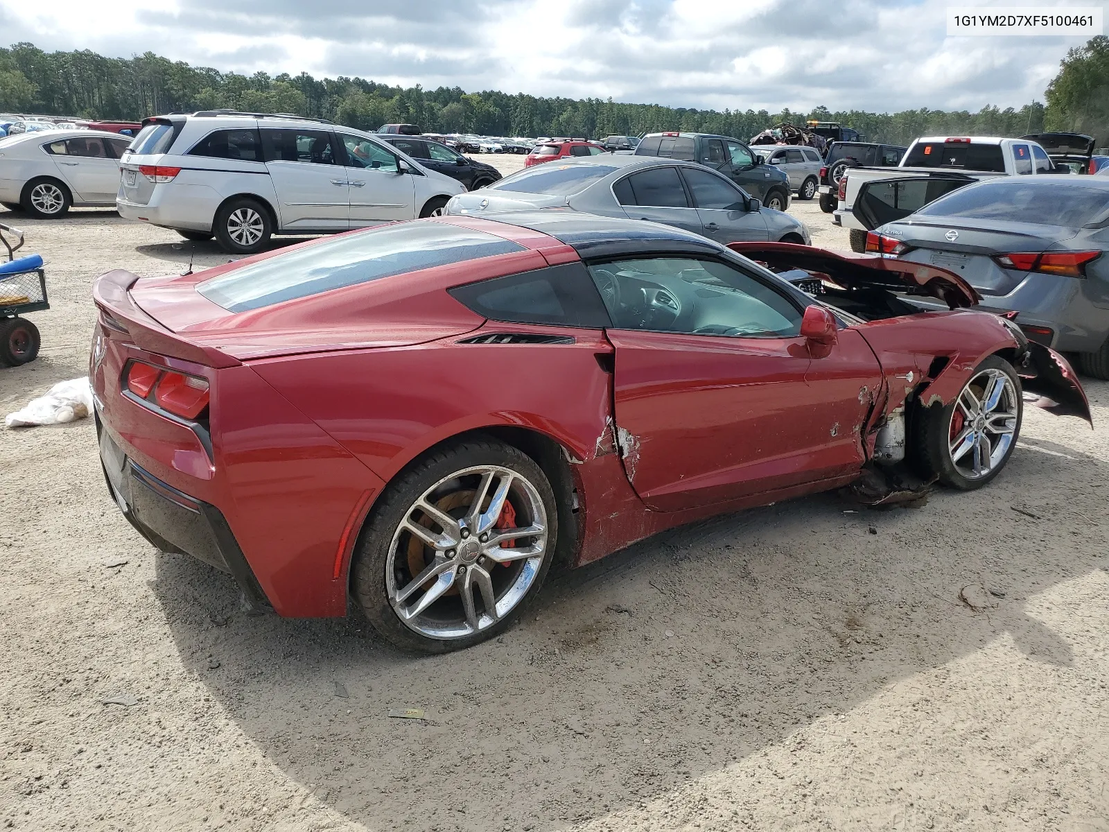 2015 Chevrolet Corvette Stingray Z51 3Lt VIN: 1G1YM2D7XF5100461 Lot: 68673454