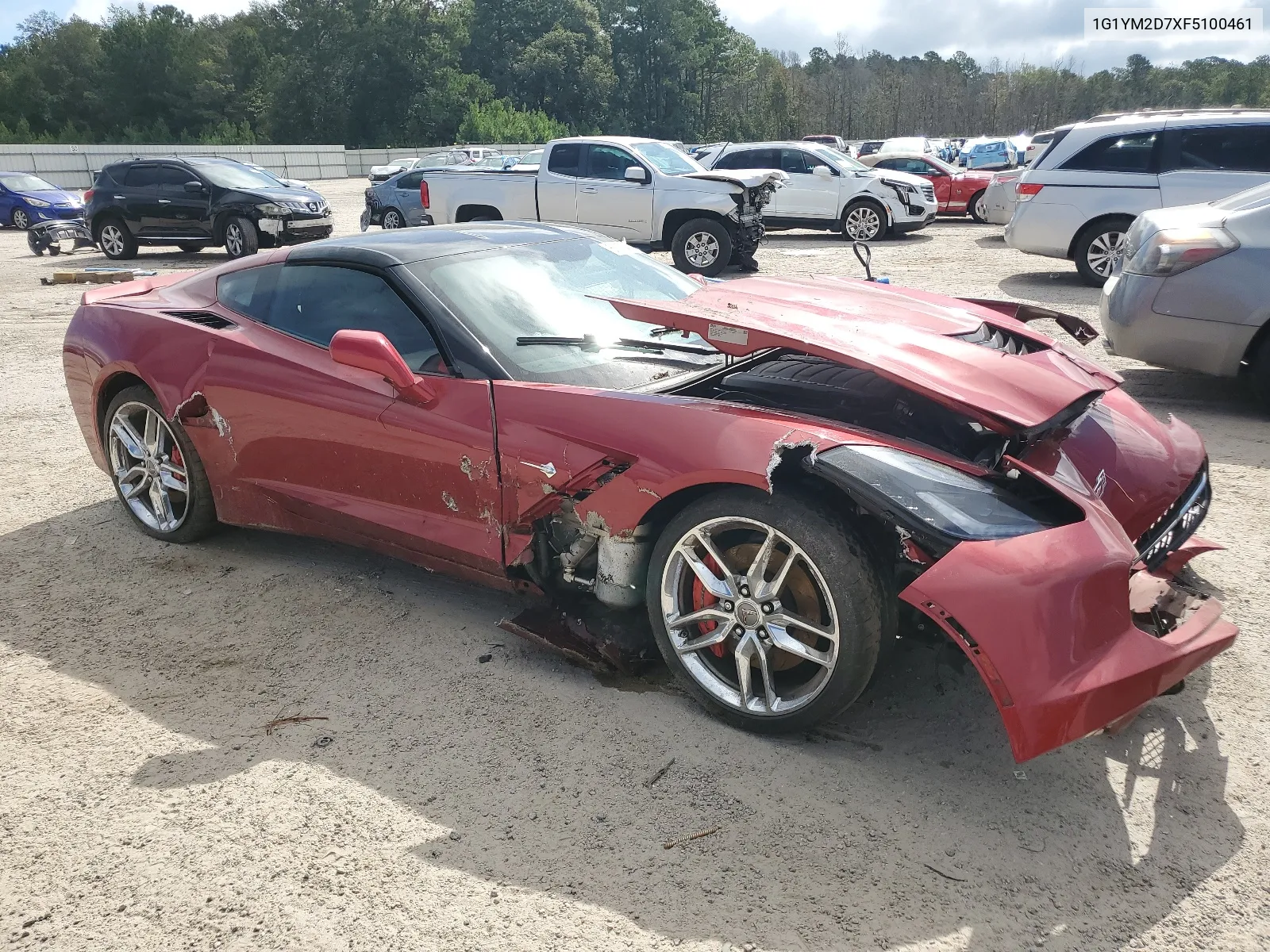 2015 Chevrolet Corvette Stingray Z51 3Lt VIN: 1G1YM2D7XF5100461 Lot: 68673454