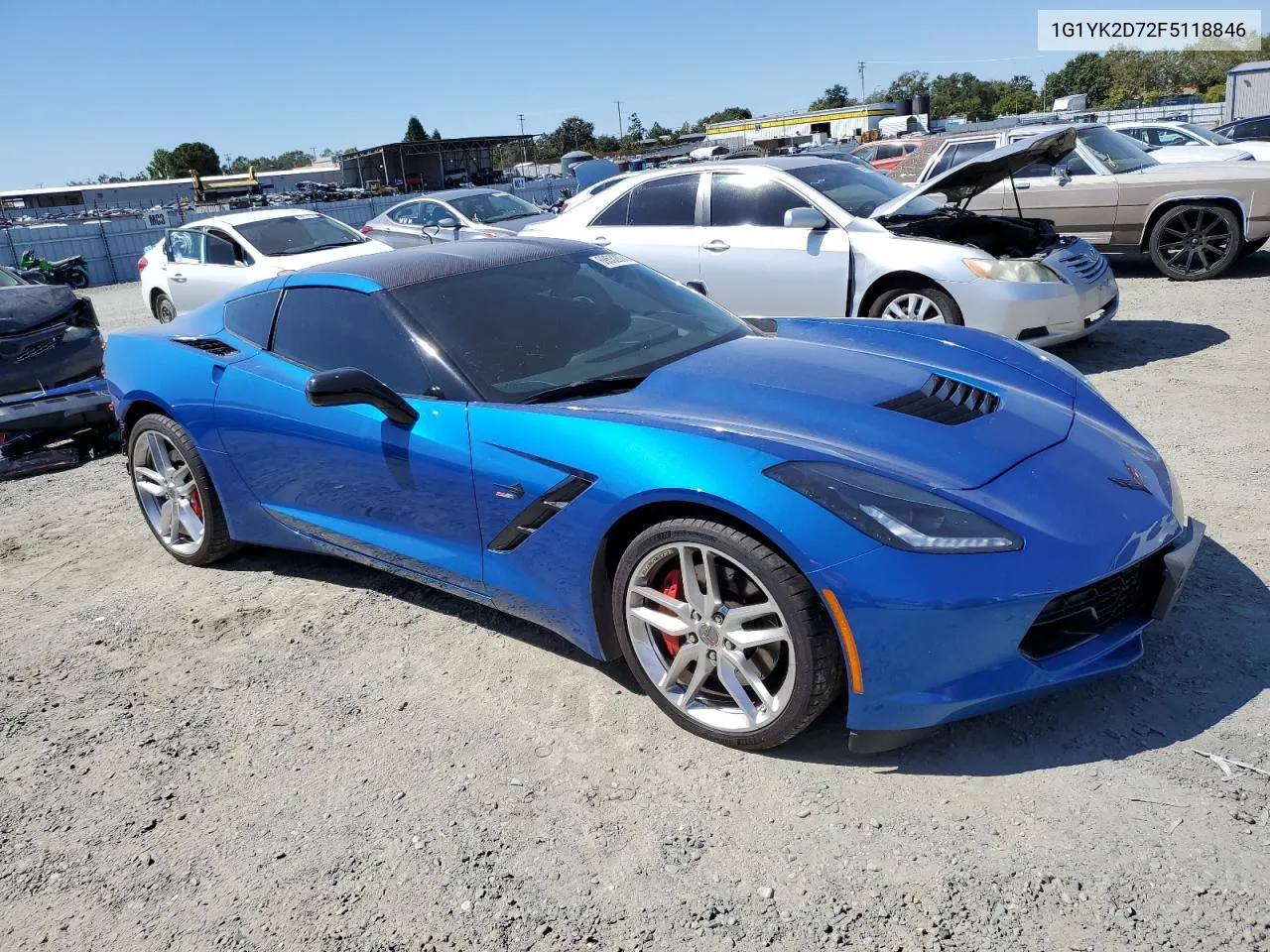 1G1YK2D72F5118846 2015 Chevrolet Corvette Stingray Z51 2Lt