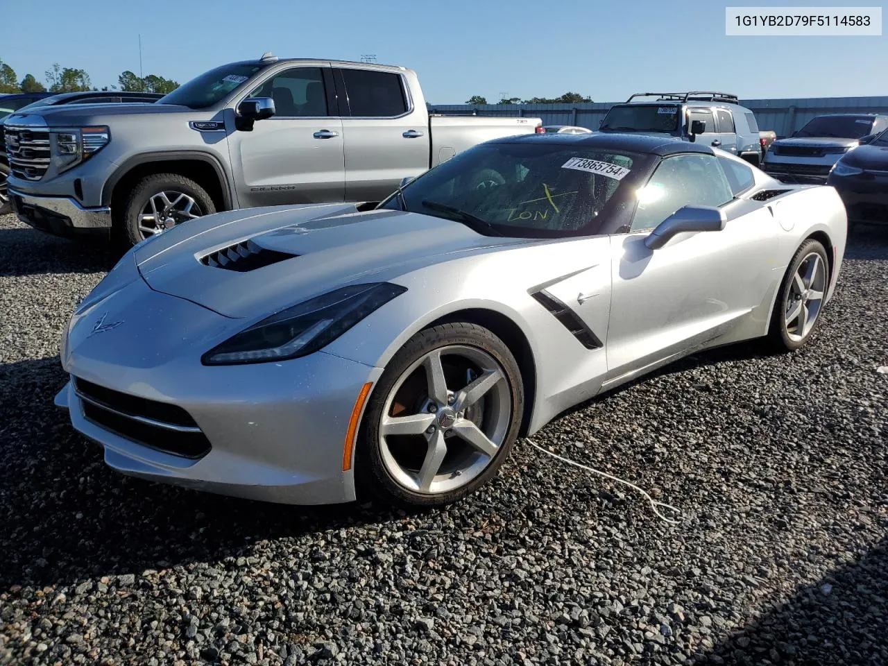 2015 Chevrolet Corvette Stingray 1Lt VIN: 1G1YB2D79F5114583 Lot: 73865754