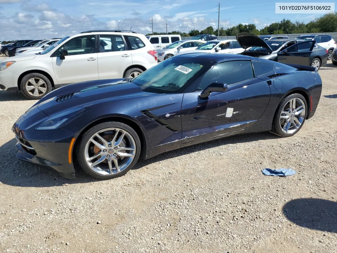 2015 Chevrolet Corvette Stingray 2Lt VIN: 1G1YD2D76F5106922 Lot: 73888084