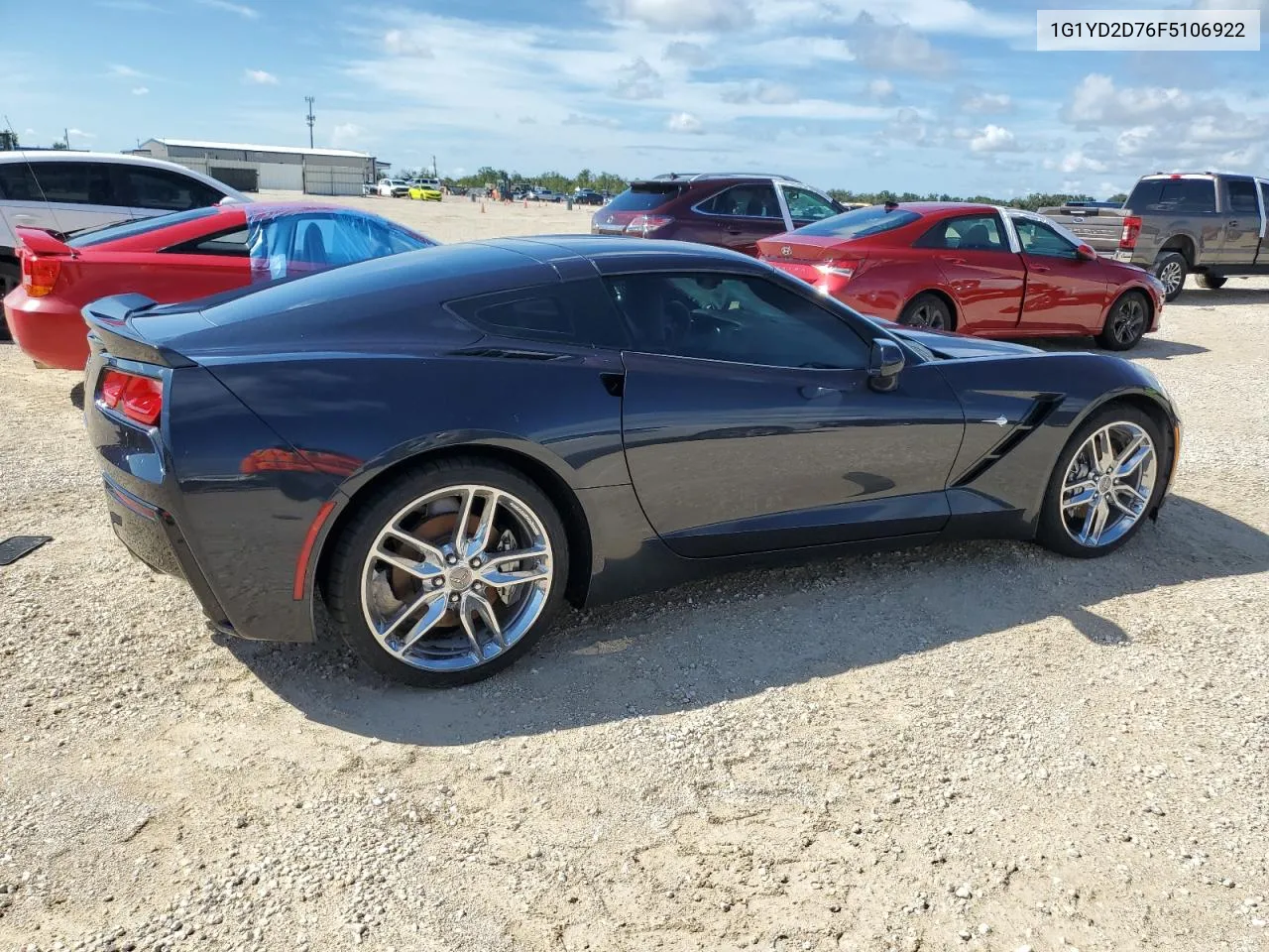 2015 Chevrolet Corvette Stingray 2Lt VIN: 1G1YD2D76F5106922 Lot: 73888084