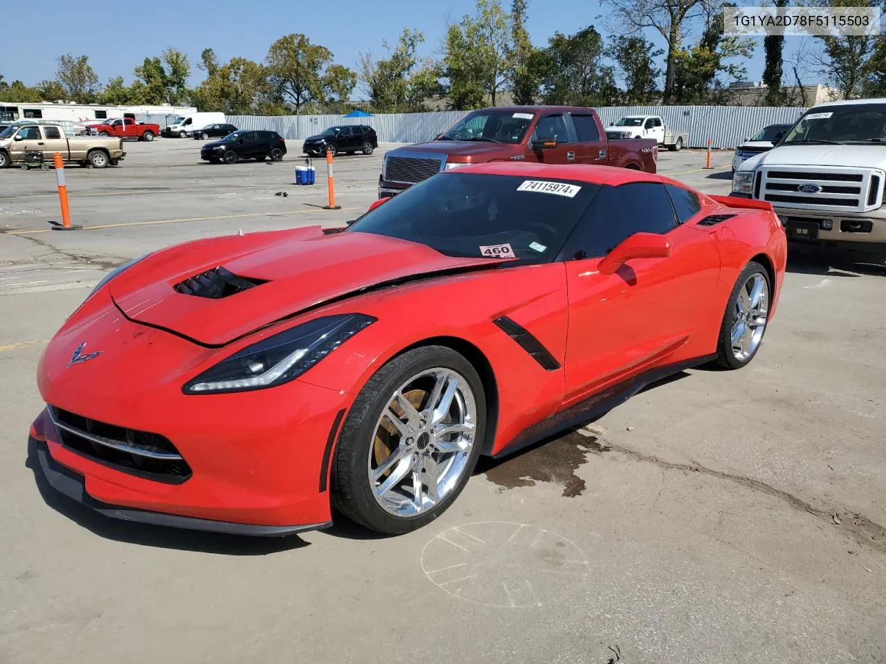 2015 Chevrolet Corvette Stingray 1Lt VIN: 1G1YA2D78F5115503 Lot: 74115974