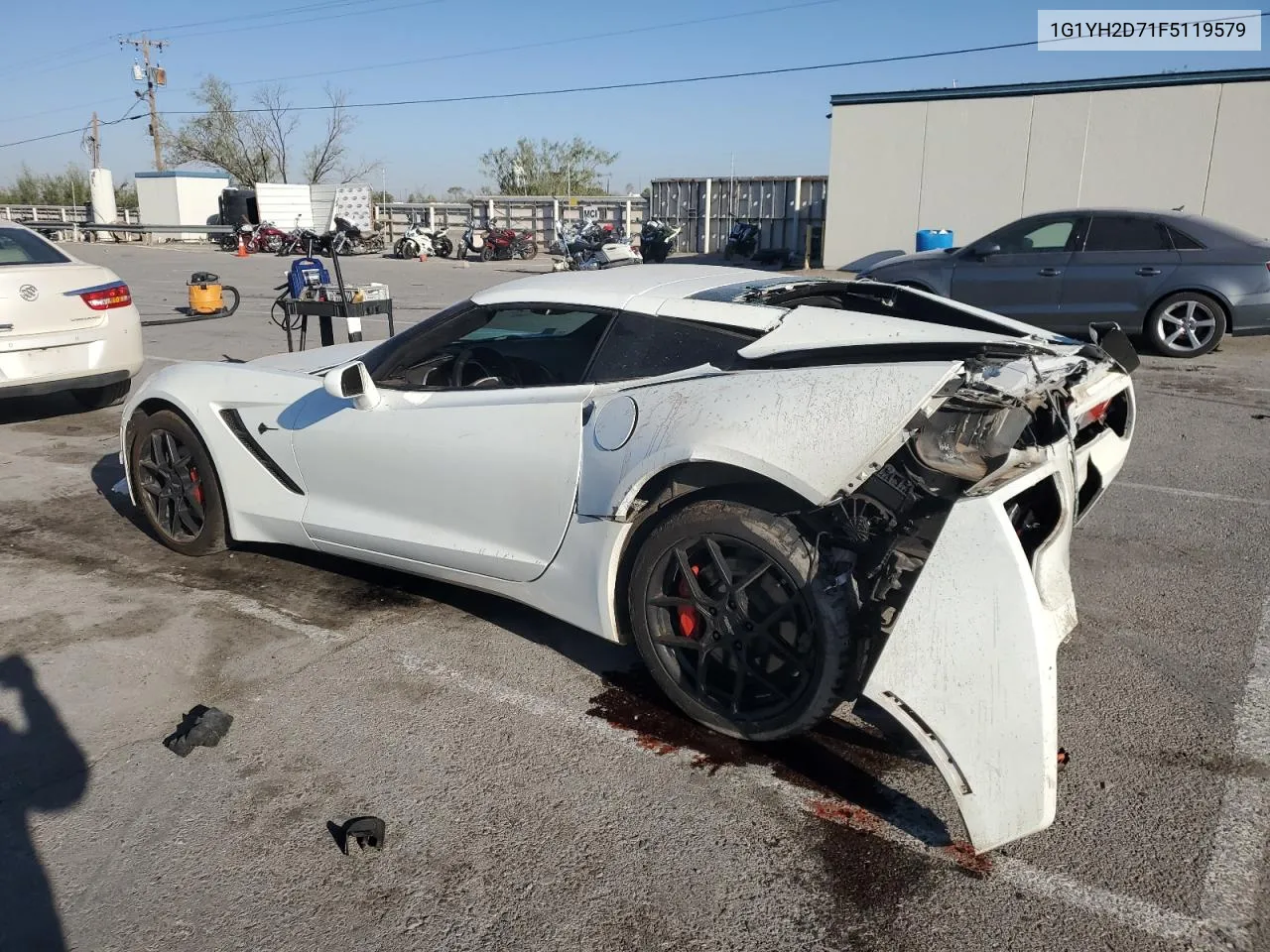 2015 Chevrolet Corvette Stingray Z51 1Lt VIN: 1G1YH2D71F5119579 Lot: 74311604