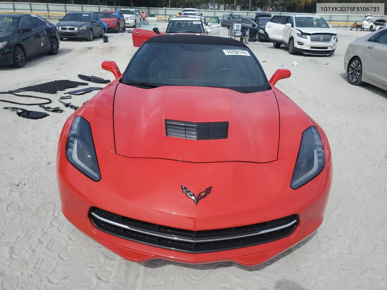 2015 Chevrolet Corvette Stingray Z51 2Lt VIN: 1G1YK3D75F5106731 Lot: 74700174