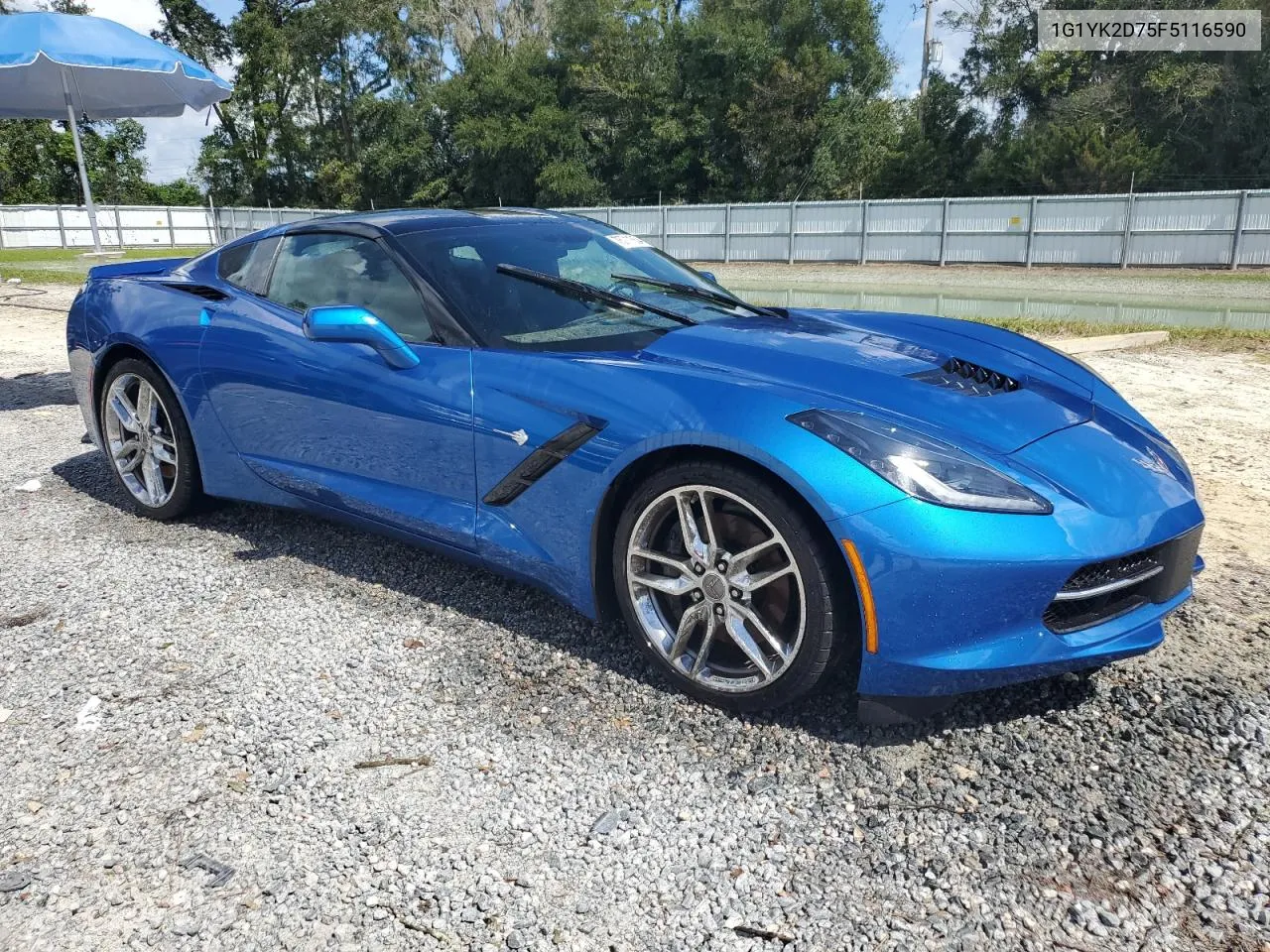 2015 Chevrolet Corvette Stingray Z51 2Lt VIN: 1G1YK2D75F5116590 Lot: 75711854