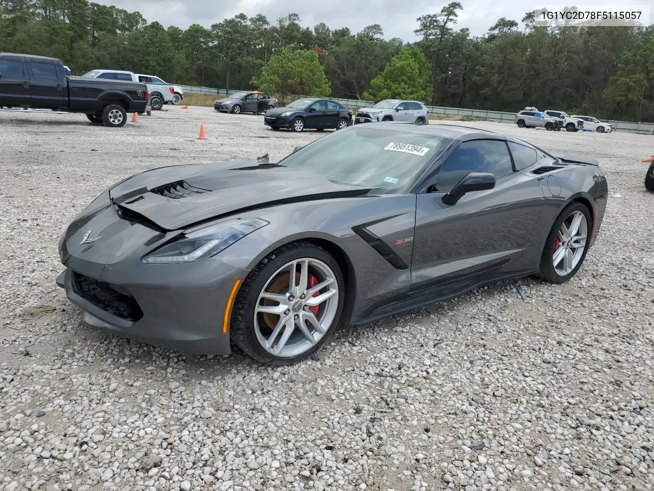 2015 Chevrolet Corvette Stingray 2Lt VIN: 1G1YC2D78F5115057 Lot: 78951394