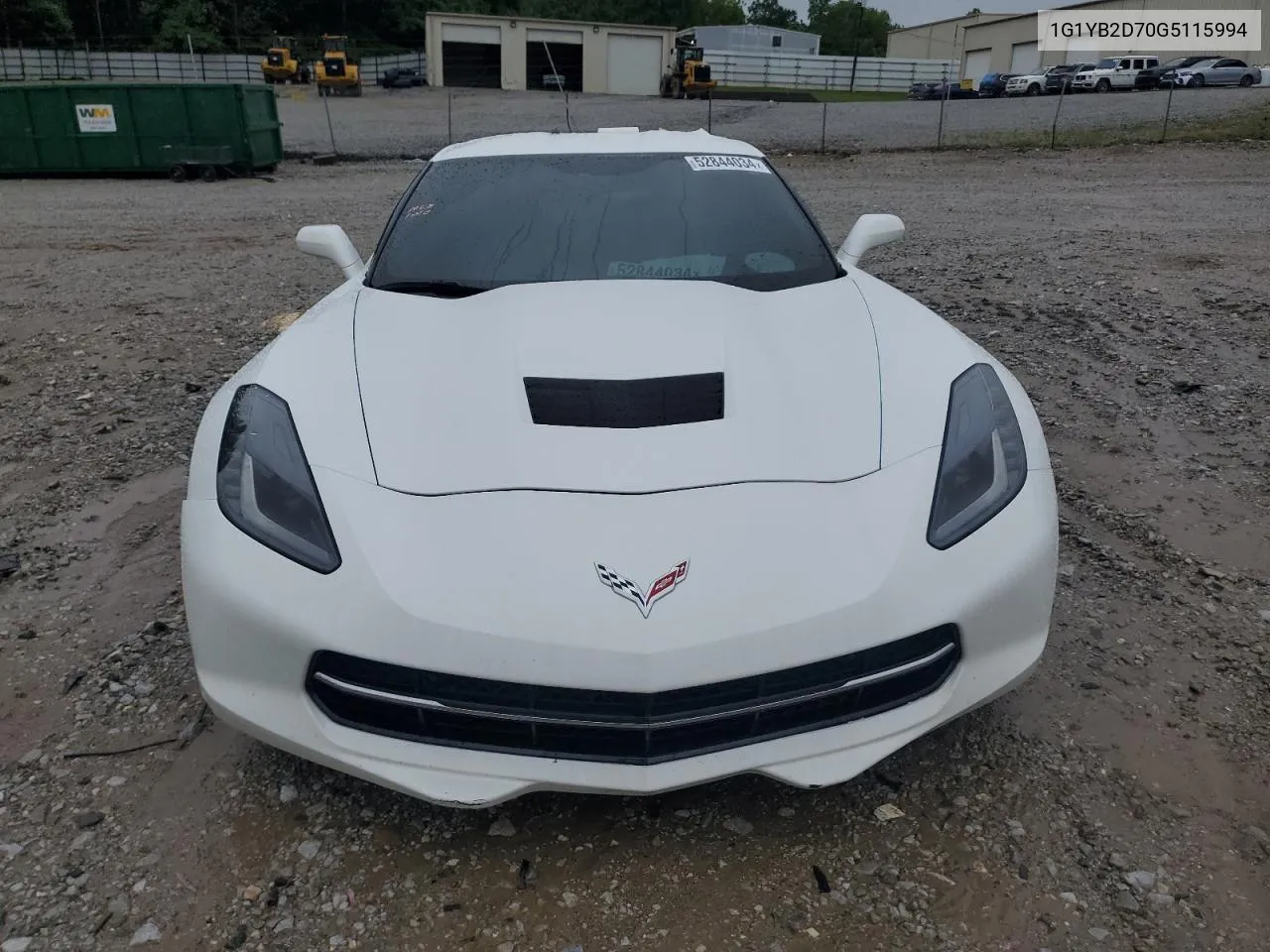 2016 Chevrolet Corvette Stingray 1Lt VIN: 1G1YB2D70G5115994 Lot: 52844034