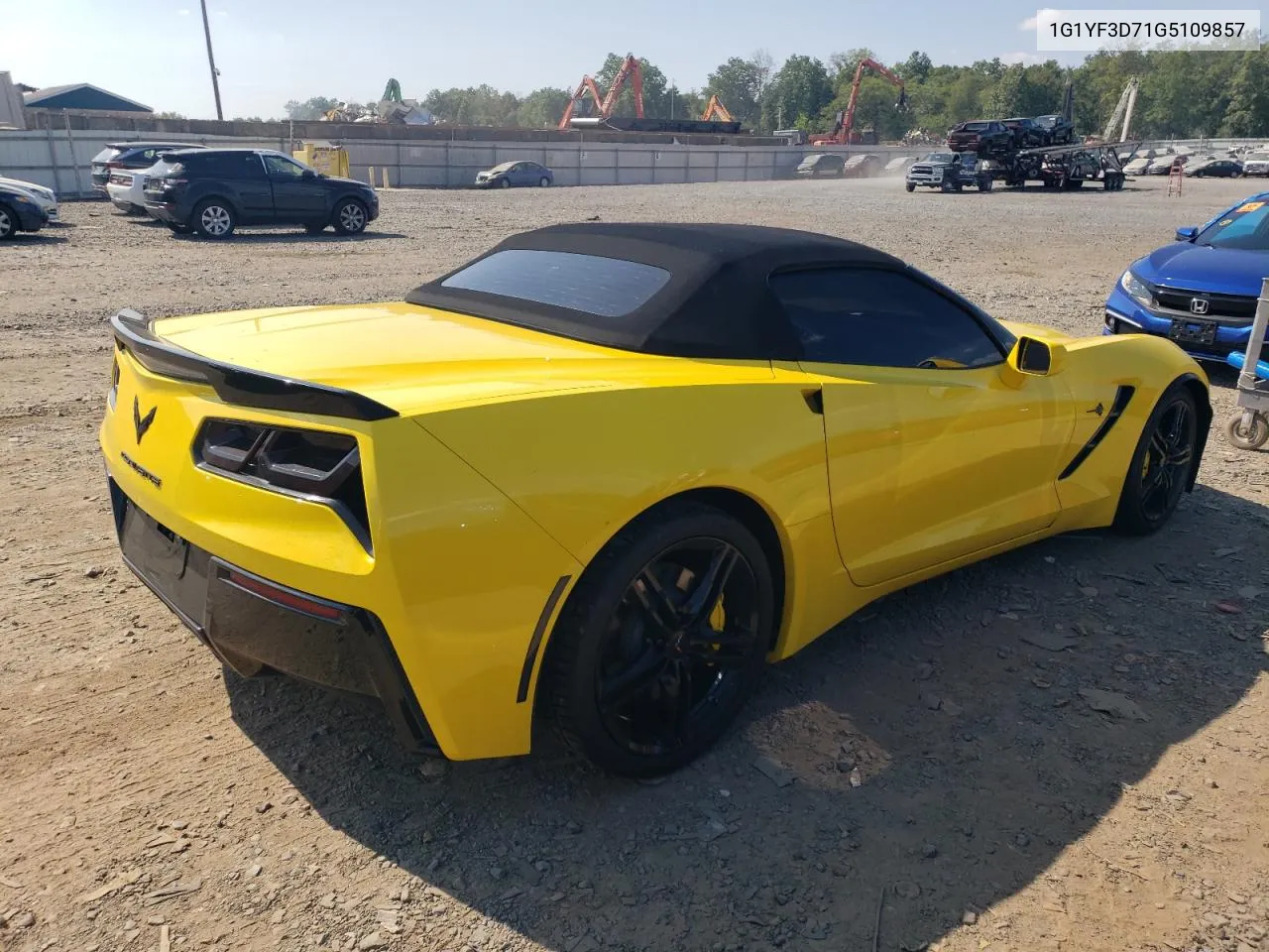 1G1YF3D71G5109857 2016 Chevrolet Corvette Stingray 3Lt