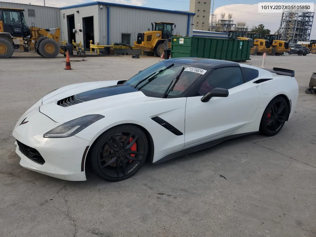 2016 Chevrolet Corvette Stingray Z51 2Lt VIN: 1G1YJ2D7XG5105850 Lot: 71575824