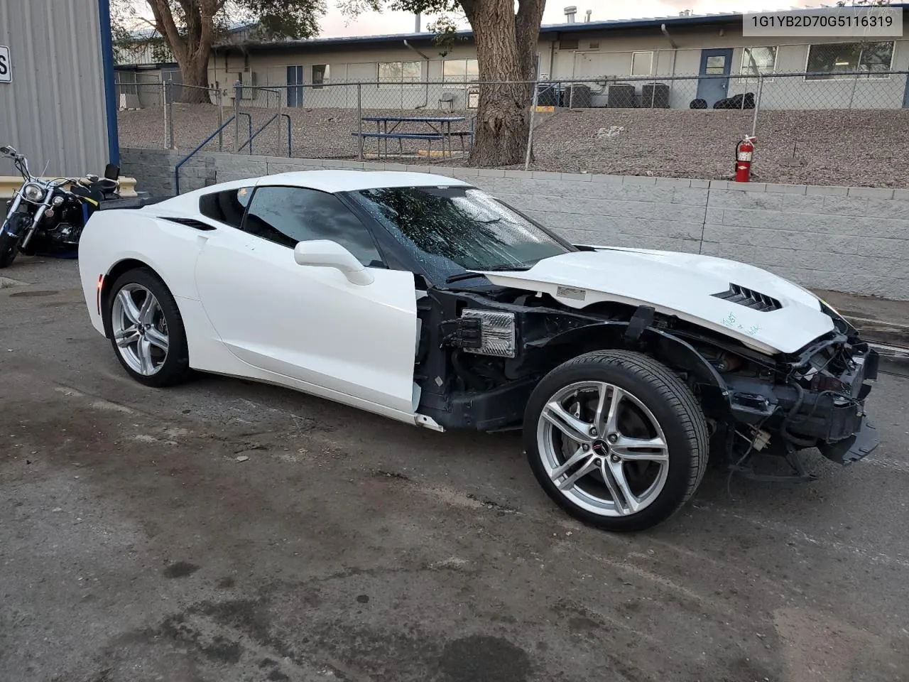 2016 Chevrolet Corvette Stingray 1Lt VIN: 1G1YB2D70G5116319 Lot: 71845604