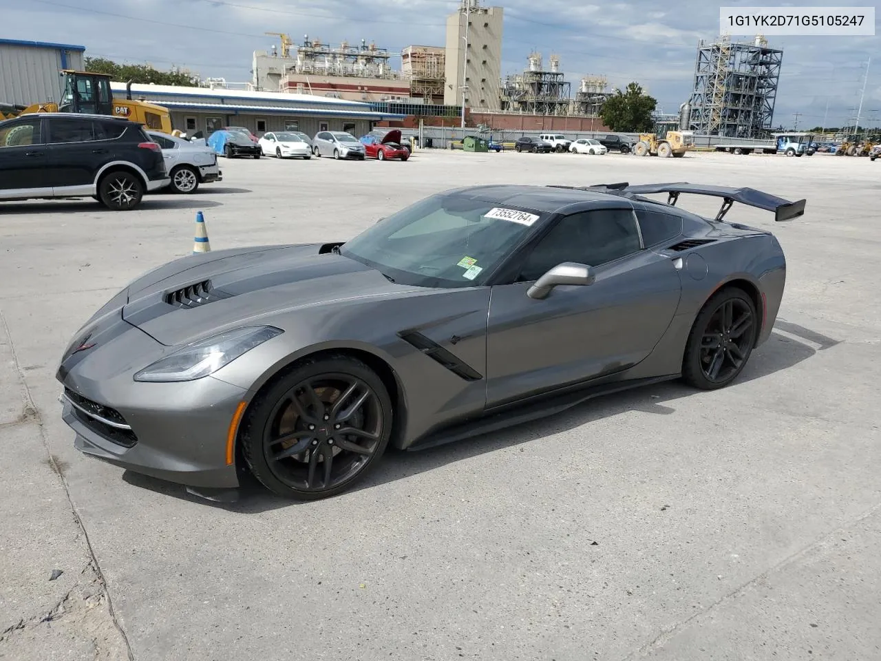 2016 Chevrolet Corvette Stingray Z51 2Lt VIN: 1G1YK2D71G5105247 Lot: 73552764