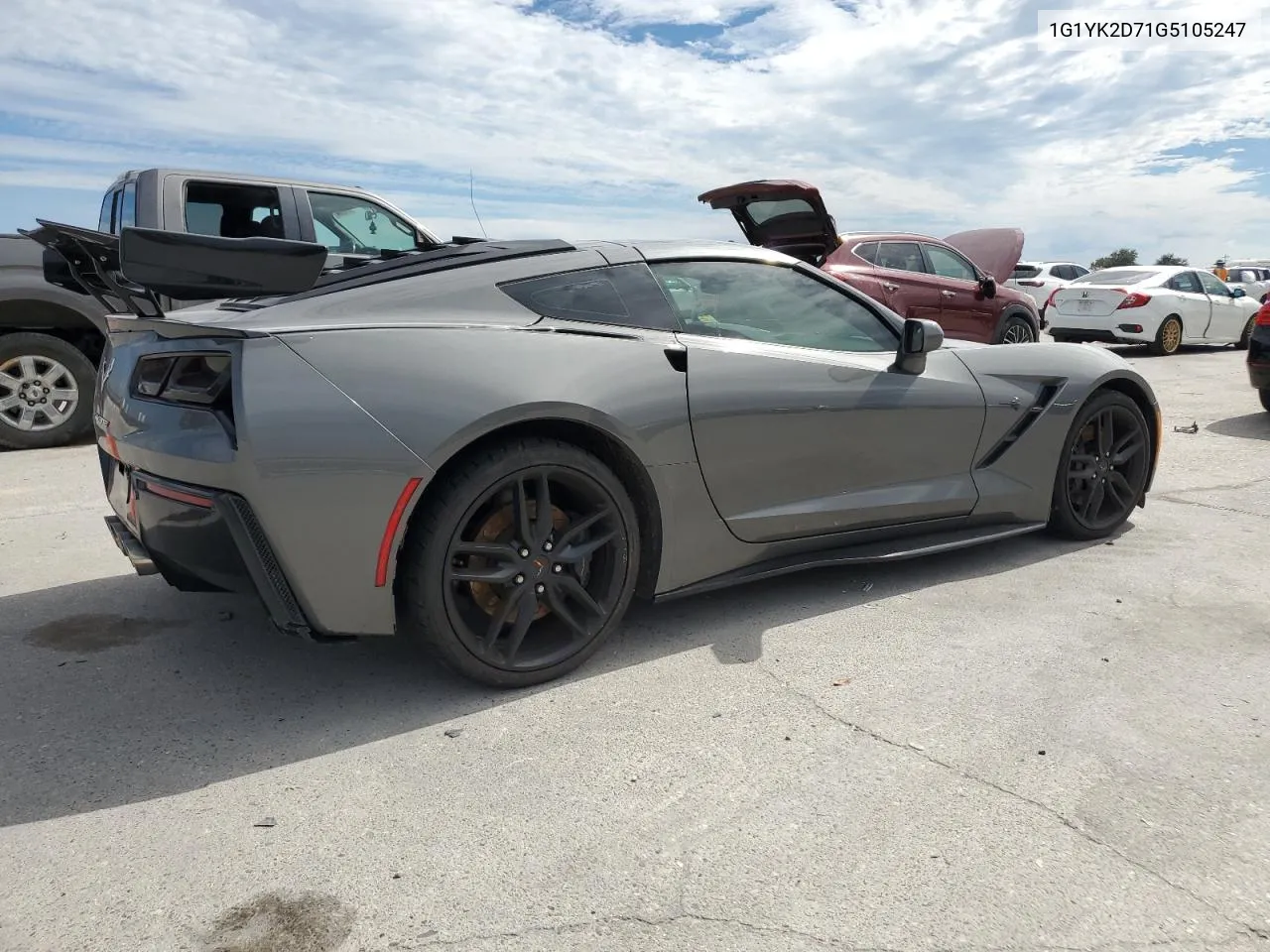 2016 Chevrolet Corvette Stingray Z51 2Lt VIN: 1G1YK2D71G5105247 Lot: 73552764