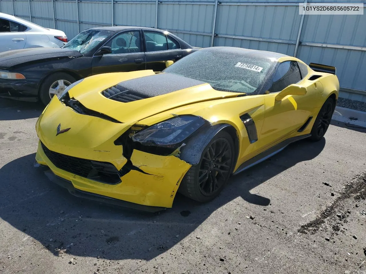 2016 Chevrolet Corvette Z06 2Lz VIN: 1G1YS2D68G5605722 Lot: 73758814