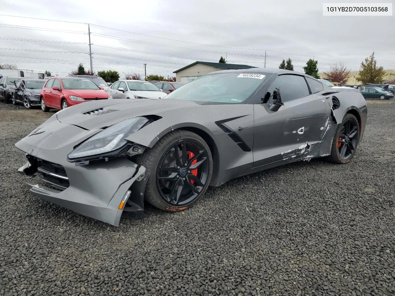 2016 Chevrolet Corvette Stingray 1Lt VIN: 1G1YB2D70G5103568 Lot: 74028234