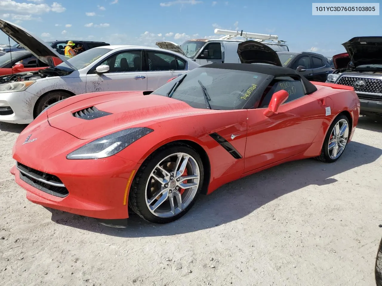 2016 Chevrolet Corvette Stingray 2Lt VIN: 1G1YC3D76G5103805 Lot: 74083264