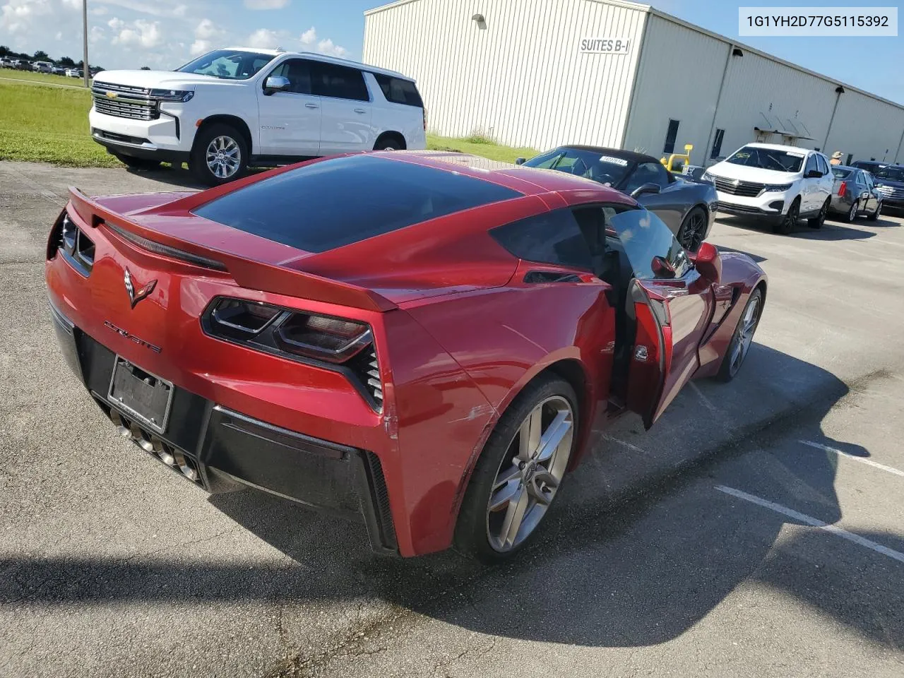 2016 Chevrolet Corvette Stingray Z51 1Lt VIN: 1G1YH2D77G5115392 Lot: 74354934