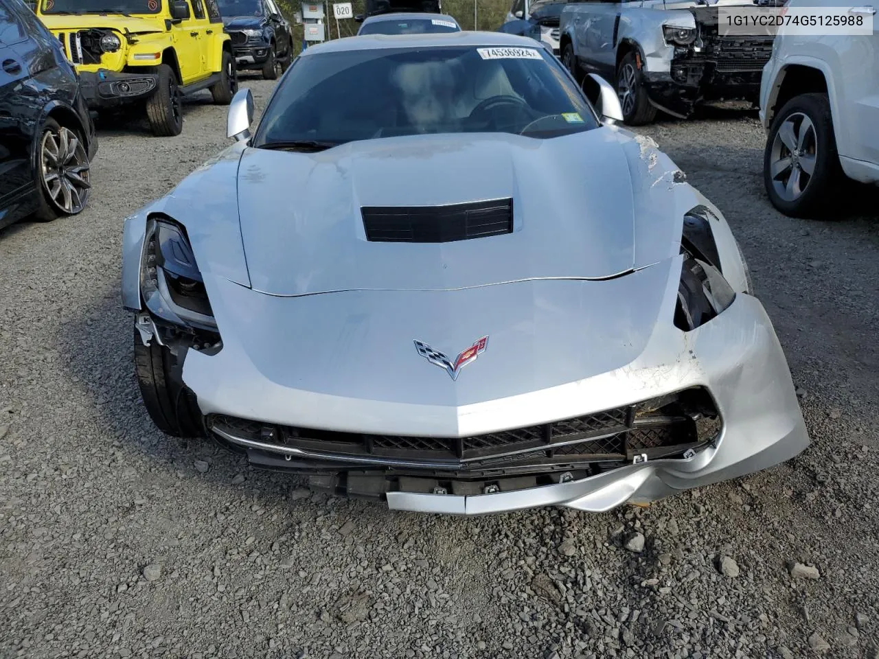 2016 Chevrolet Corvette Stingray 2Lt VIN: 1G1YC2D74G5125988 Lot: 74536924