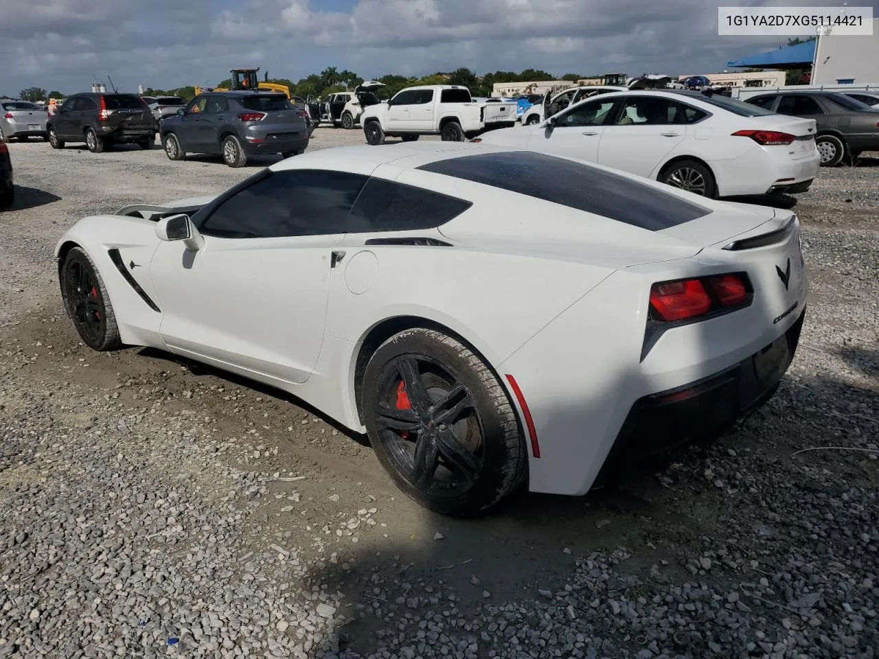 2016 Chevrolet Corvette Stingray 1Lt VIN: 1G1YA2D7XG5114421 Lot: 78599544