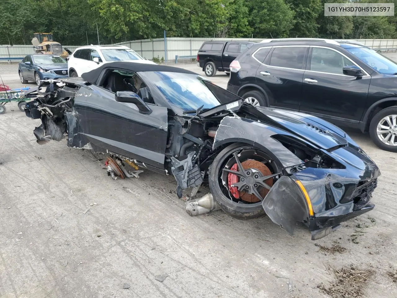 2017 Chevrolet Corvette Stingray Z51 1Lt VIN: 1G1YH3D70H5123597 Lot: 60406884