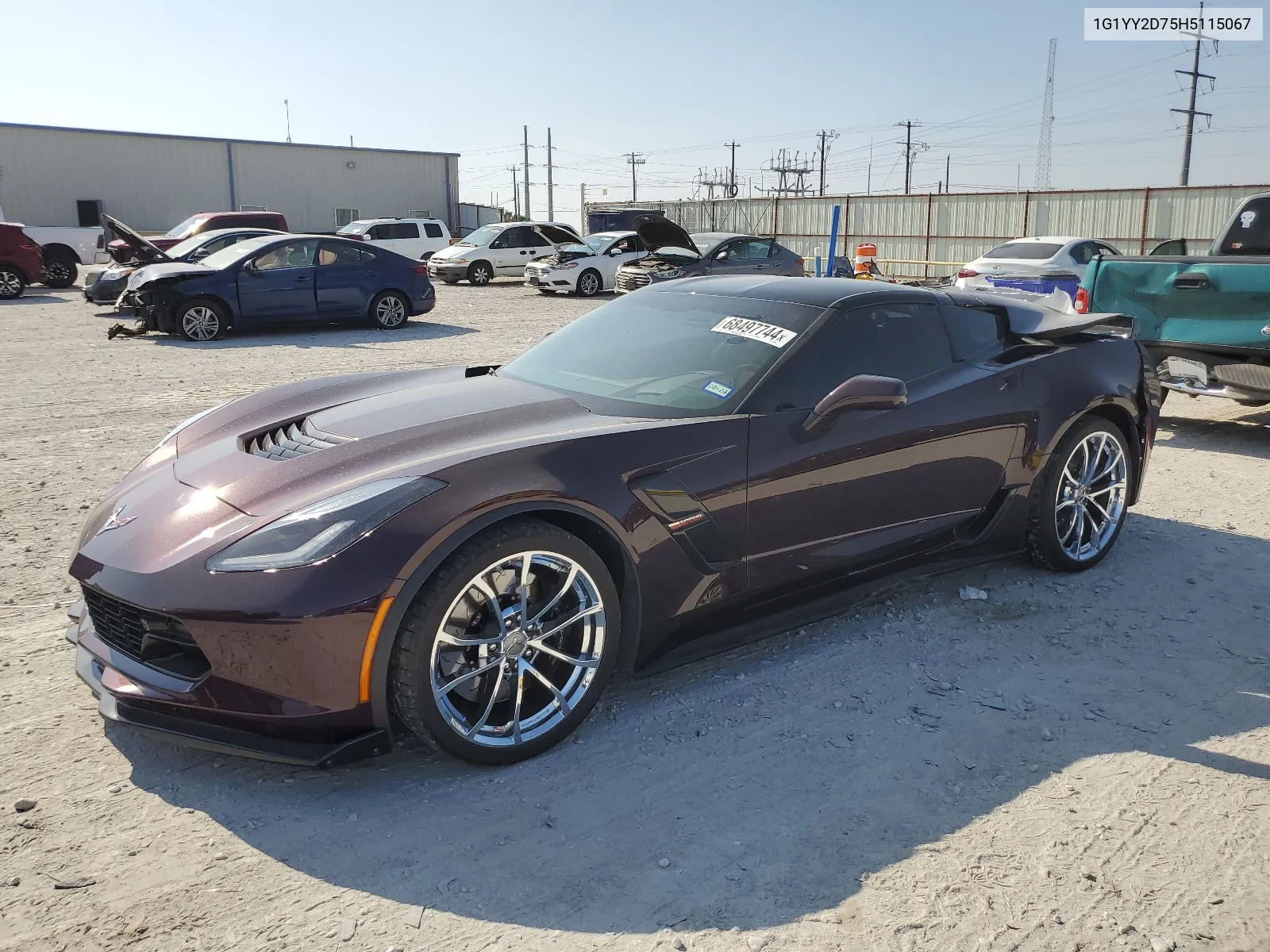 1G1YY2D75H5115067 2017 Chevrolet Corvette Grand Sport 2Lt