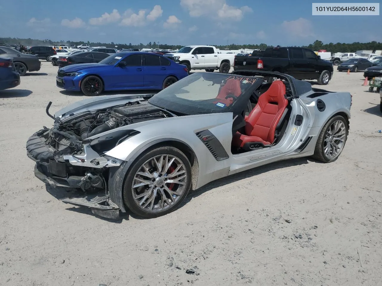 2017 Chevrolet Corvette Z06 3Lz VIN: 1G1YU2D64H5600142 Lot: 72541924