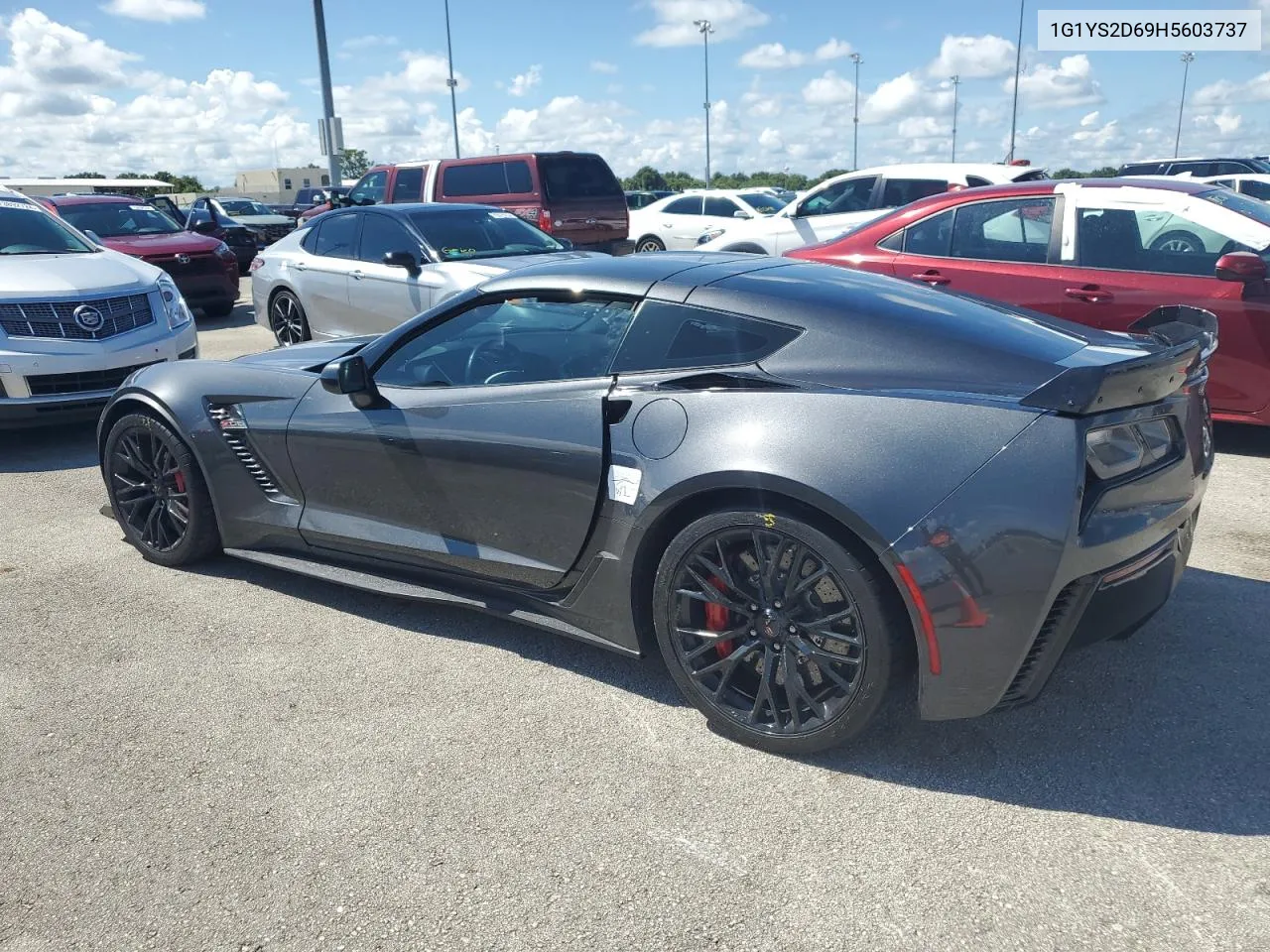 2017 Chevrolet Corvette Z06 2Lz VIN: 1G1YS2D69H5603737 Lot: 78552294