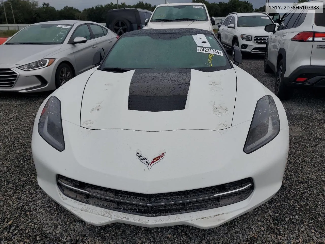 2017 Chevrolet Corvette Stingray Z51 2Lt VIN: 1G1YJ2D78H5107338 Lot: 74231744