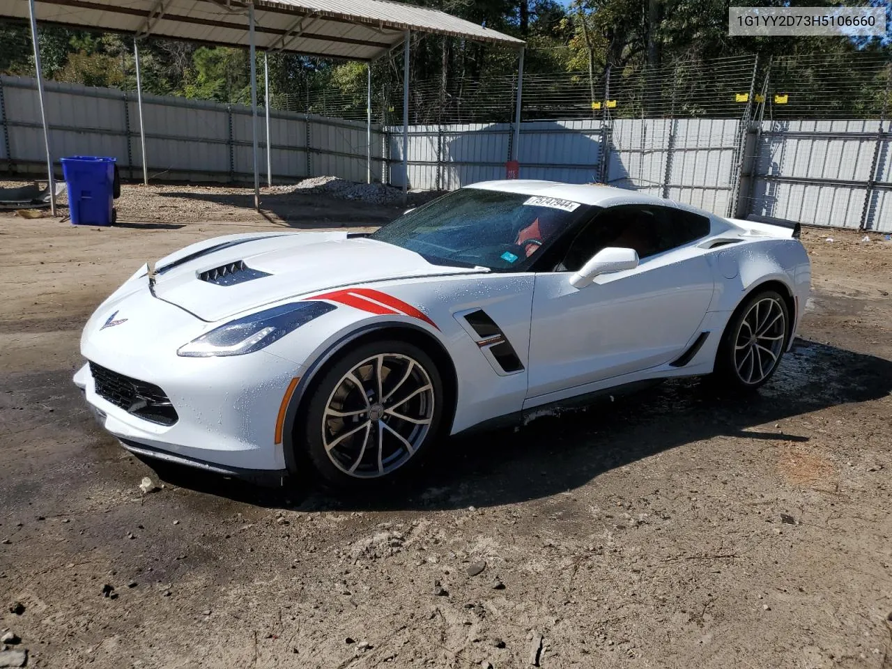 2017 Chevrolet Corvette Grand Sport 2Lt VIN: 1G1YY2D73H5106660 Lot: 75747944