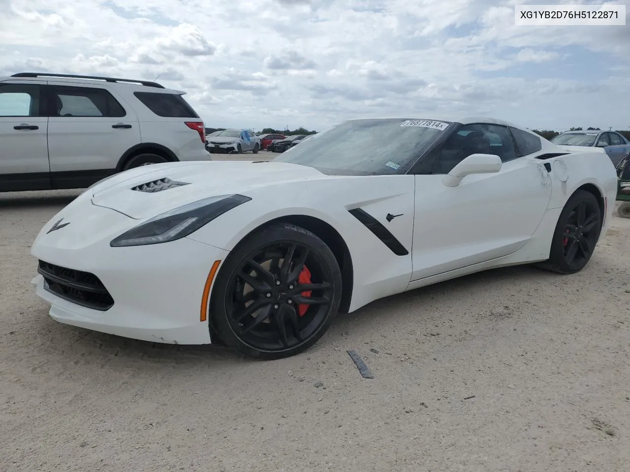 2017 Chevrolet Corvette S VIN: XG1YB2D76H5122871 Lot: 76877814