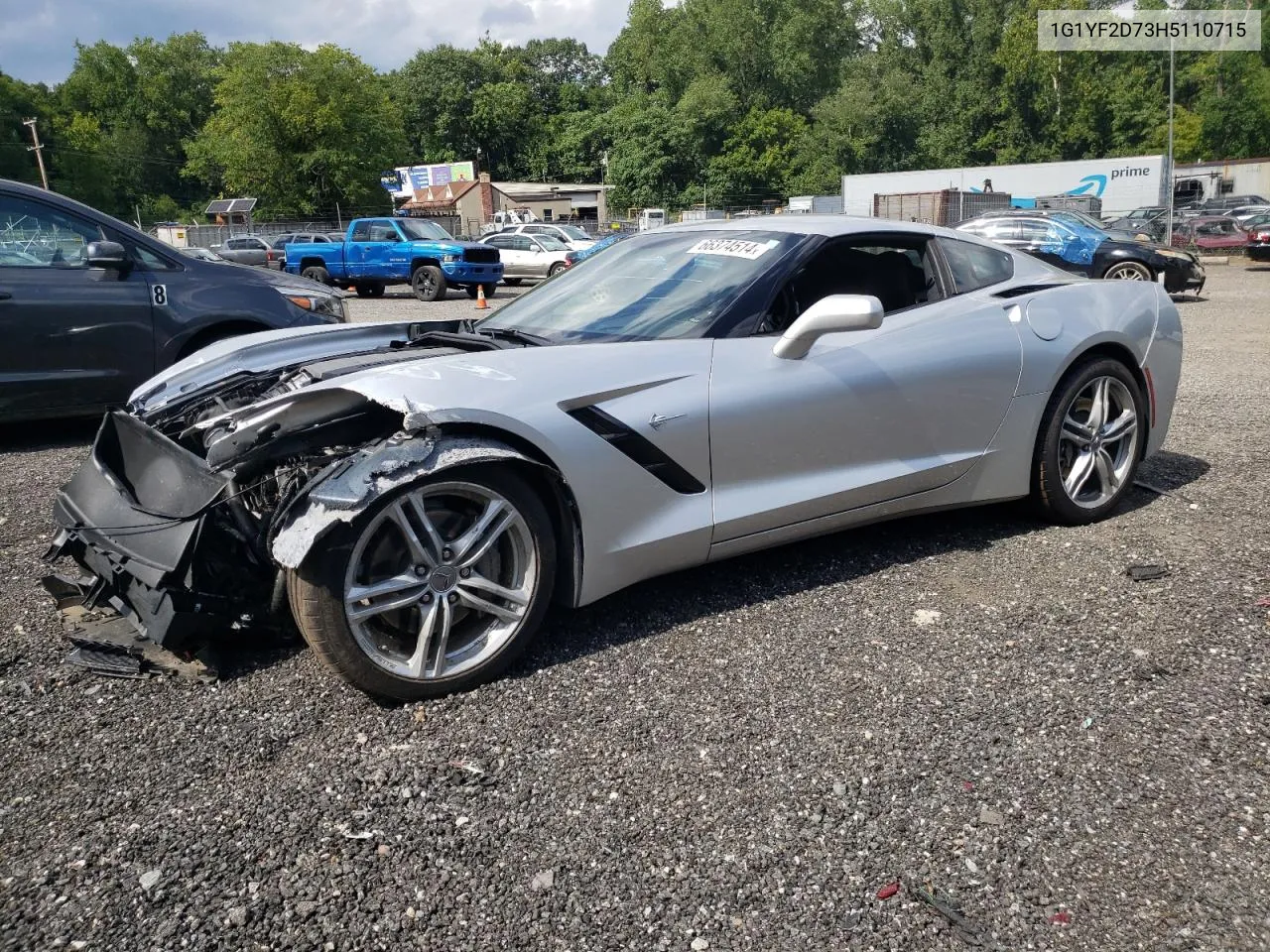 2017 Chevrolet Corvette Stingray 3Lt VIN: 1G1YF2D73H5110715 Lot: 79644404