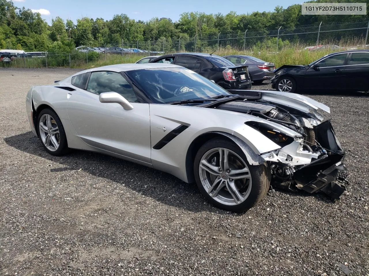 2017 Chevrolet Corvette Stingray 3Lt VIN: 1G1YF2D73H5110715 Lot: 79644404