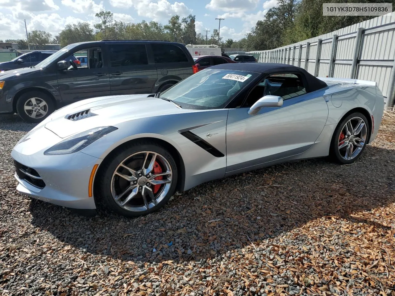 2017 Chevrolet Corvette Stingray Z51 2Lt VIN: 1G1YK3D78H5109836 Lot: 80411924