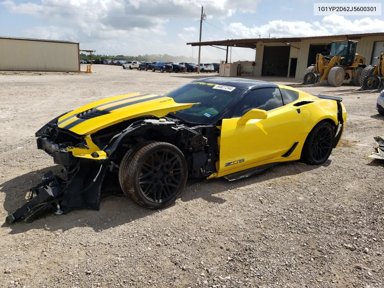 2018 Chevrolet Corvette Z06 1Lz VIN: 1G1YP2D62J5600301 Lot: 64827244