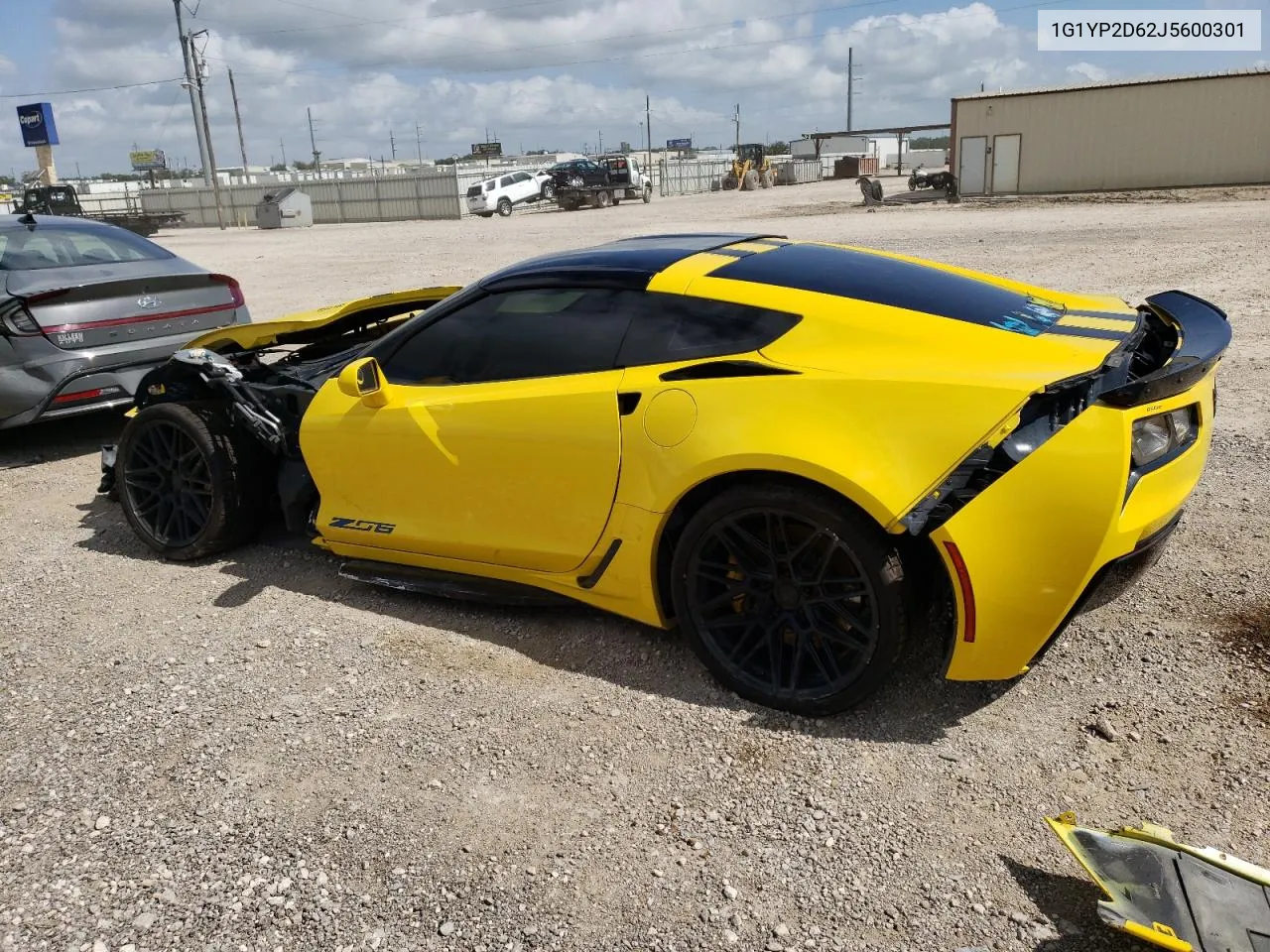 2018 Chevrolet Corvette Z06 1Lz VIN: 1G1YP2D62J5600301 Lot: 64827244