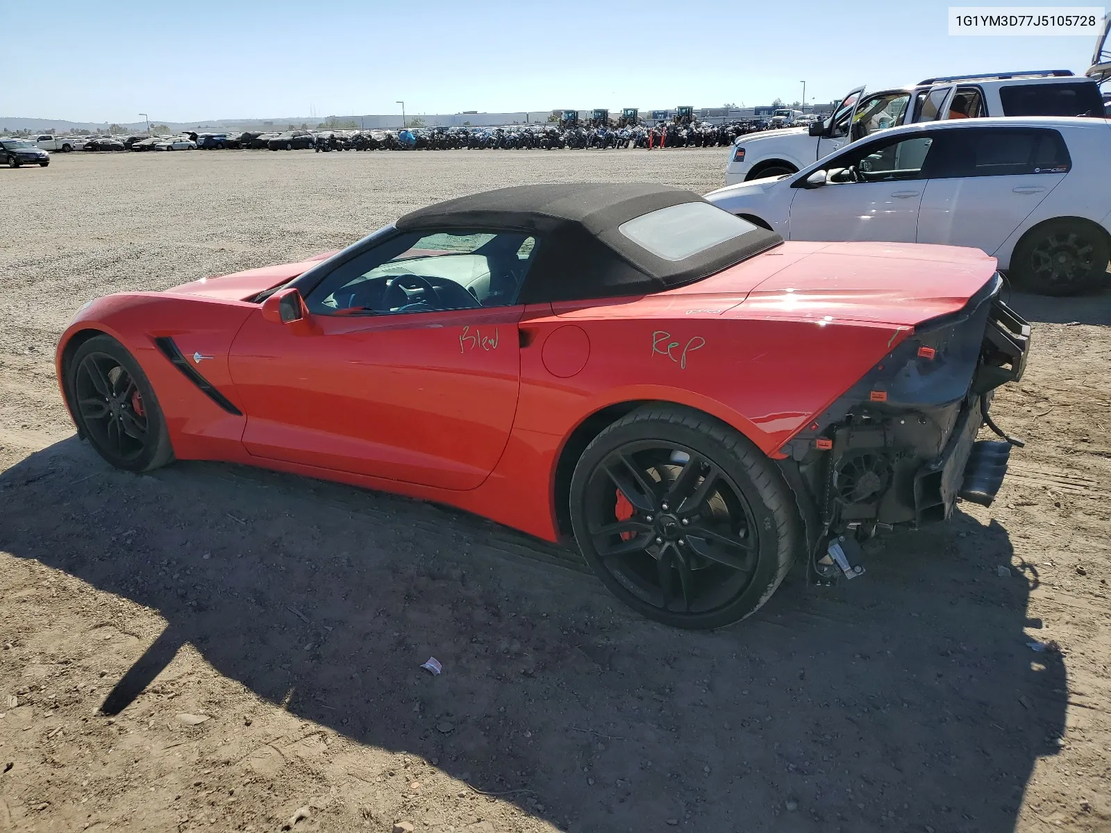 1G1YM3D77J5105728 2018 Chevrolet Corvette Stingray Z51 3Lt