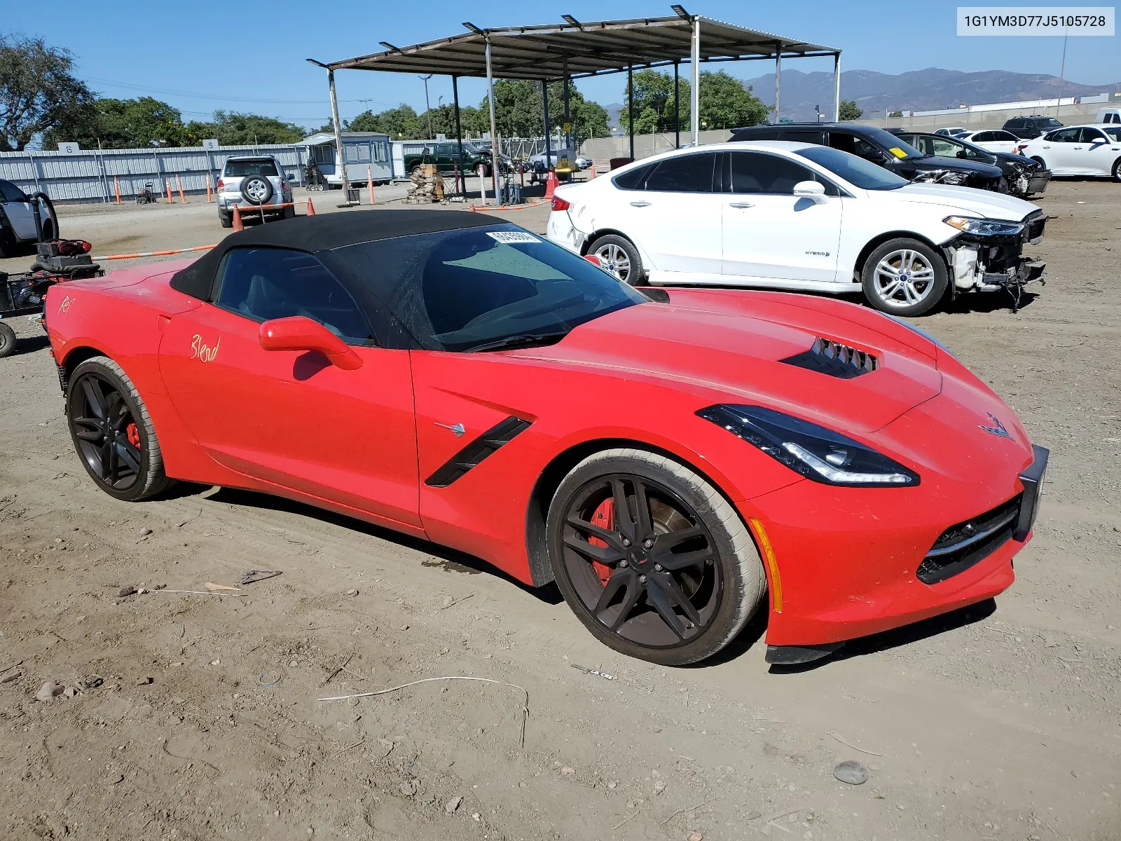 2018 Chevrolet Corvette Stingray Z51 3Lt VIN: 1G1YM3D77J5105728 Lot: 66435984