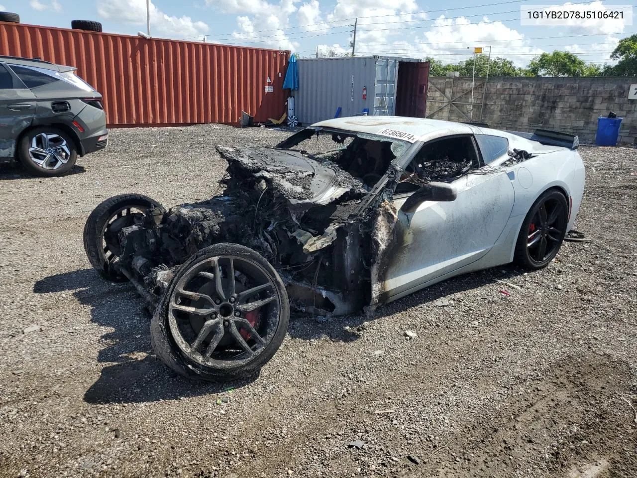 2018 Chevrolet Corvette Stingray 1Lt VIN: 1G1YB2D78J5106421 Lot: 67365074