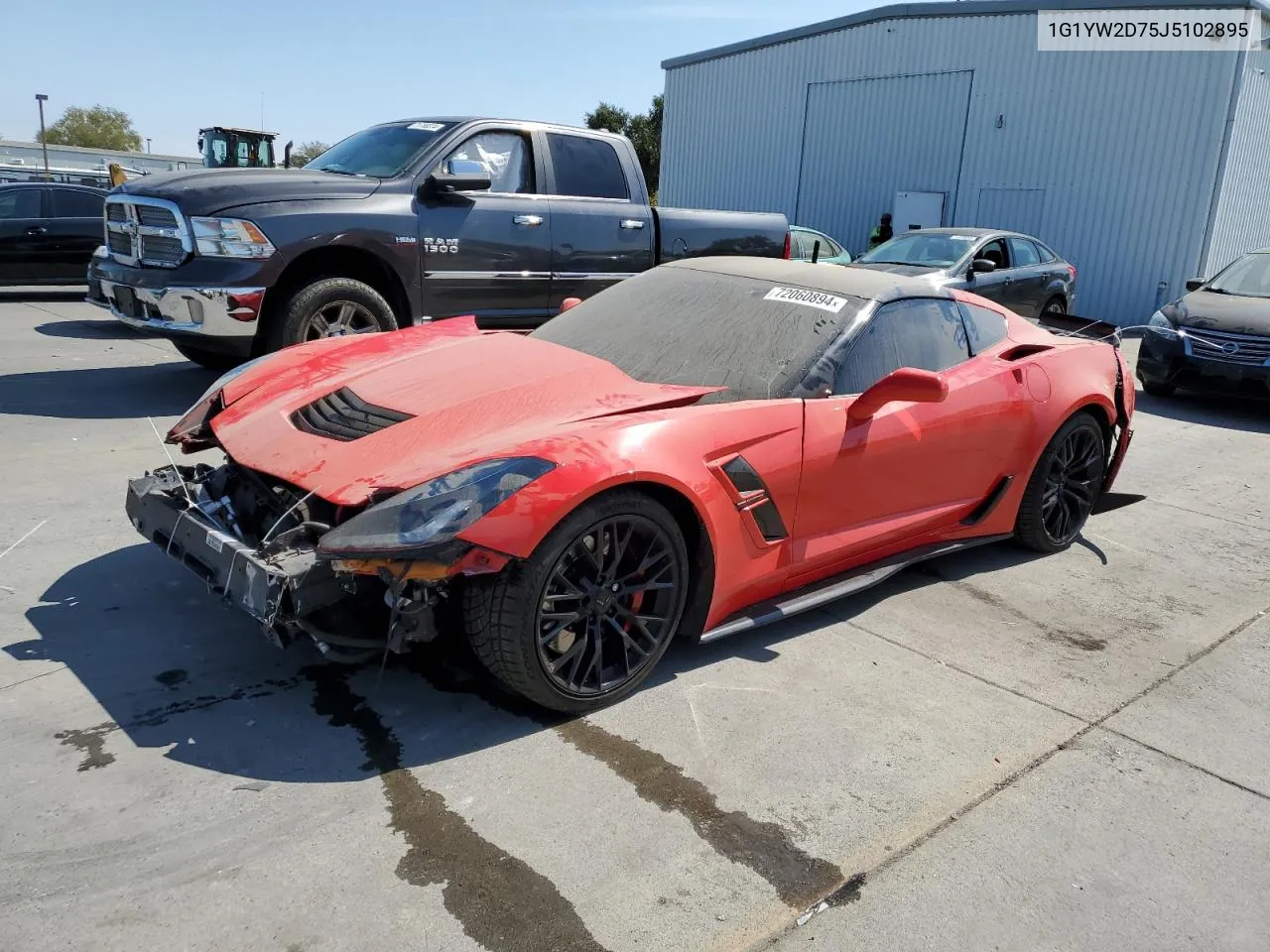 2018 Chevrolet Corvette Grand Sport 1Lt VIN: 1G1YW2D75J5102895 Lot: 72060894