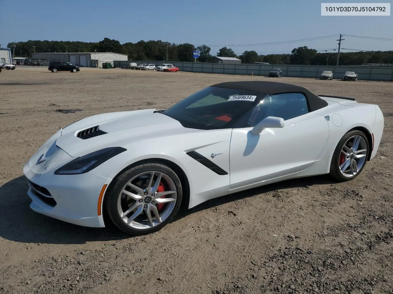 2018 Chevrolet Corvette Stingray 2Lt VIN: 1G1YD3D70J5104792 Lot: 75469634