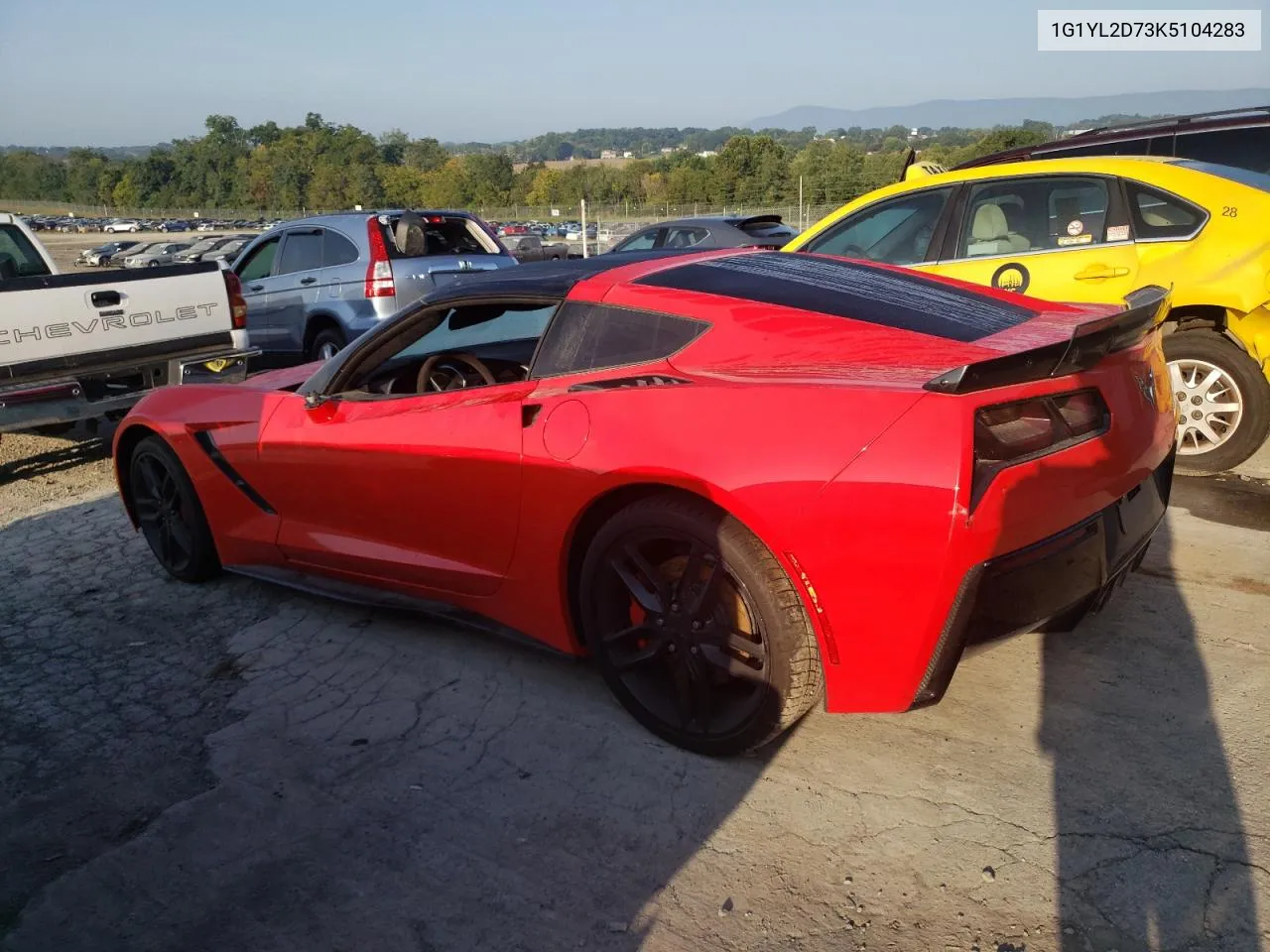 2019 Chevrolet Corvette Stingray Z51 3Lt VIN: 1G1YL2D73K5104283 Lot: 71455174